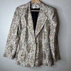 VintageTalk of the Walk Atlantic‎ City Blazer Jacket Large Embossed Python Snake